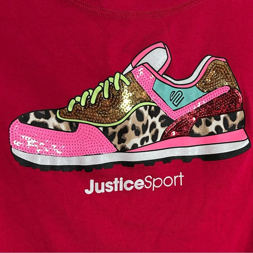 Justice‎ girls youth sneaker tee medium 10